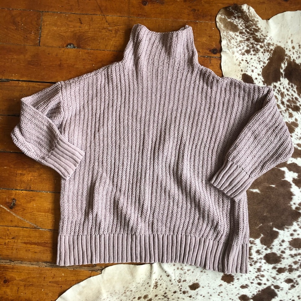 Aerie Lilac Chenille Knit Sweater
